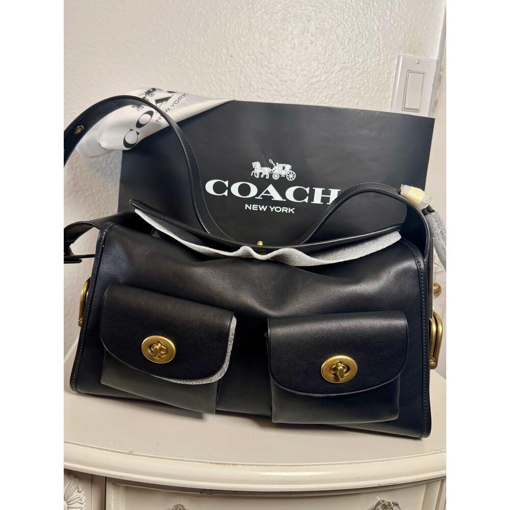 NWT Coach Turnlock Haversack Bag Black CDZ12 - Offers Welcome